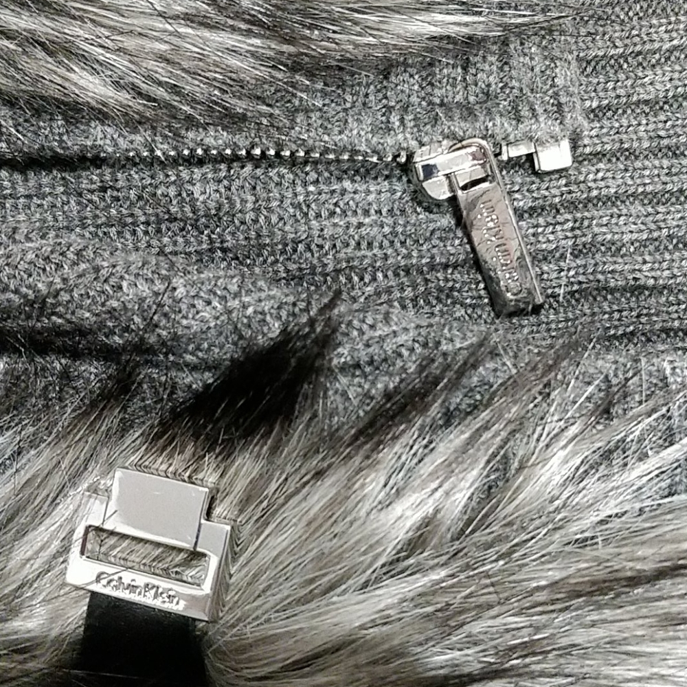 Calvin Klein Faux fur front knit back vest - Picture 12 of 12